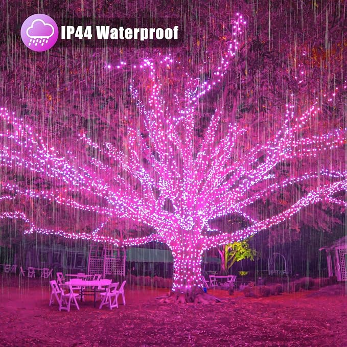 500 LED Pink String Lights Indoor Valentines Day Decorations, 165 FT Valentines Day Lights Waterproof with 8 Modes, Clear Wire Pink Fairy Lights Plug in for Valentine Day Wedding Party Bedroom Decor
