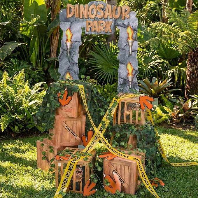 Tinlade 21 Pack Dinosaur Party Decorations Set 12 inch Dinosaur Theme Boxes Animals Decoration Boxes Table Centerpieces for Birthday Supplies Decorations