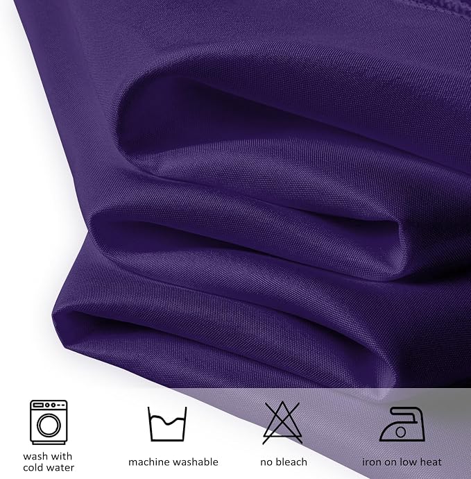 8 Pack Purple Round Tablecloth 90 Inch Round Table Cloth, Wrinkle Resistant and Washable Tablecloth Polyester Fabric Table Cloth Round Cover for Dining Wedding Banquet Party