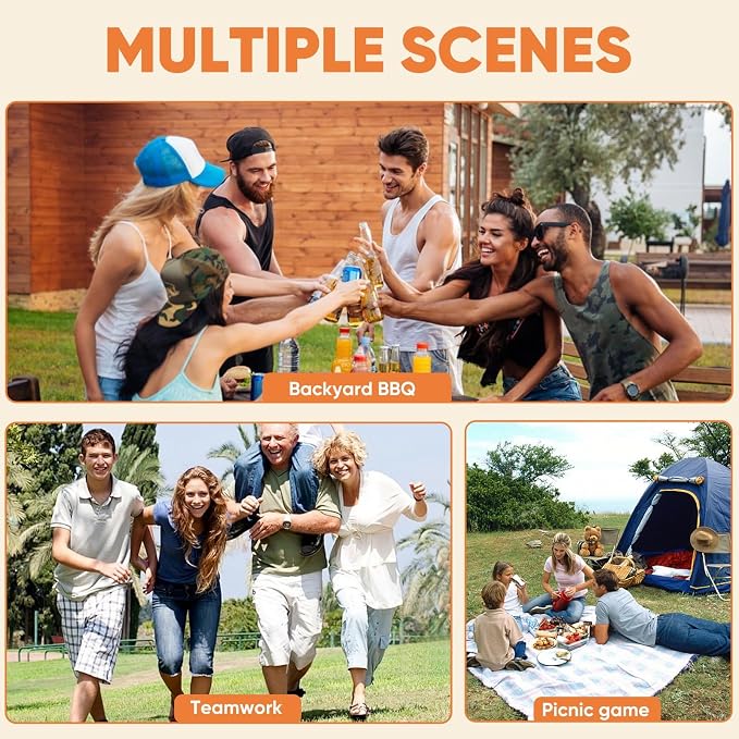 Granny Pants Yard Game Set for Adults - with Thickened Upgraded Bouncy Balls, Straps & Game Manual, Fun Outdoor Party Games for Family Backyard Gatherings（2pcs/4pcs）