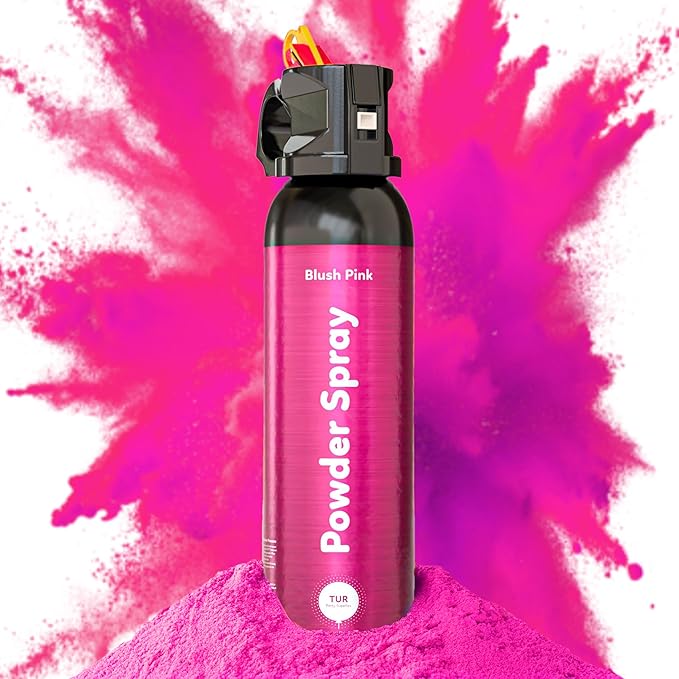Pink Powder Spray Gender Reveal Biodegradable| Launches 25ft | 10 Second Spray | Holi Color Decorations for Photoshoots, Festivals, Celebrations | TUR Party Supplies