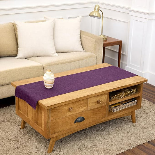 Solino Home Linen Table Runner 48 Inches - 100% Pure Linen Grape Table Runner 14 x 48 Inch Ideal for Dresser and Coffee Tables - Spring, Summer, Mothers Day - Athena