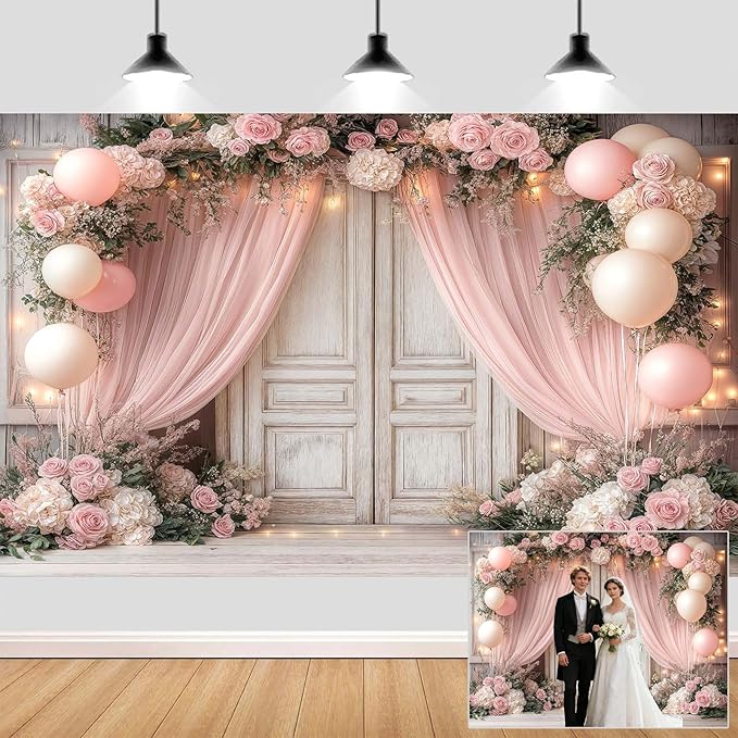 9X6ft Retro Blue Flower Backdrop Blue Hydrangea Floral Butterfly Arch Photography Backdrops European Style Bridal Shower Party Banner for Interior Portrait Photoshoot Photo Booth Wallpaper Decor
