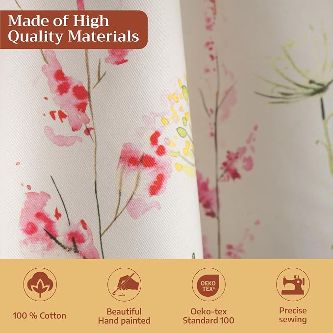 Maison d' Hermine Table Cloth Round Table 100% Cotton 69 Round Inches Tablecloth Reusable Decorative for Dining Kitchen Room Farmhouse Party Home Hotel Restaurant Spring Summer - Botanical Fresh