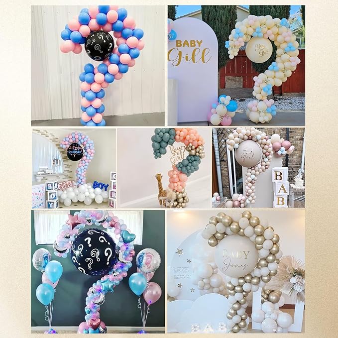 Metal Question Mark Arch Backdrop Stand Gender Reveal Balloon Arch Frame Wedding Arches for Ceremony Baby Shower Baby Gender Reveal Boy or Girl Birthday Party Decorations