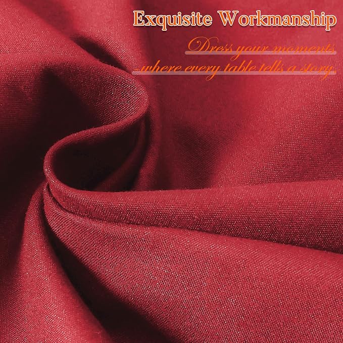 10 Pack Red Tablecloth 60x126 Inch Red Table Cloth for 8 Foot Rectangle Tables, Wrinkle Resistant Rectangular Tablecloth Washable Polyester Fabric Table Covers for Party Banquet Wedding Buffet
