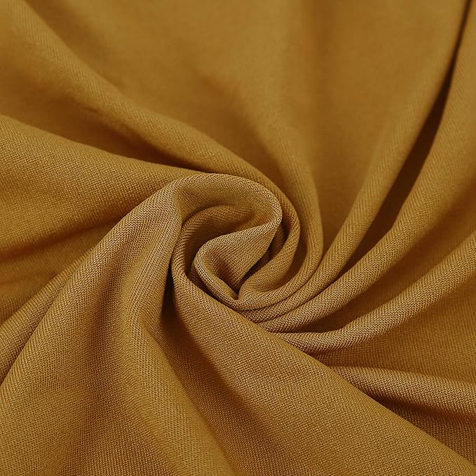 Peomeise 12pcs Stretch Spandex Chair Cover for Wedding Party Dining Banquet Event (Gold, 12)