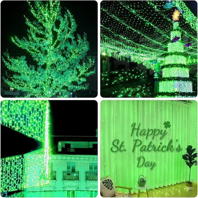 Christmas Lights - 98ft 2 Pack 150 Count Connectable Waterproof Led Fairy Lights Bulbs for Indoor Outdoor Christmas Tree Wedding Valentine's Day Decor (Green, 150 Count - 2 Pack)