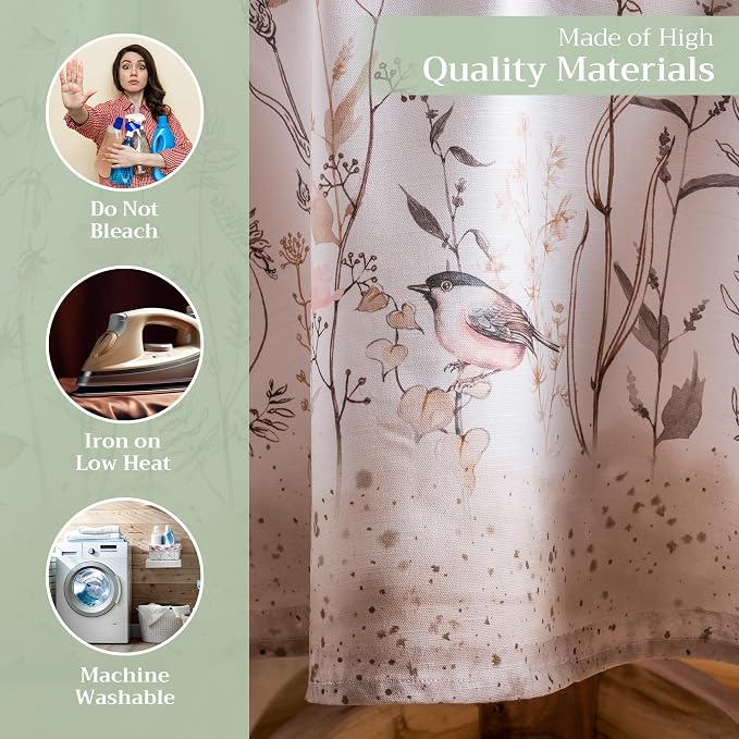 Maison d' Hermine Table Cloth Round Table 100% Cotton 63 Round Inches Tablecloth Reusable Decorative for Dining Kitchen Room Farmhouse Party Home Hotel Restaurant Spring Summer- Meadow Florals - Brown