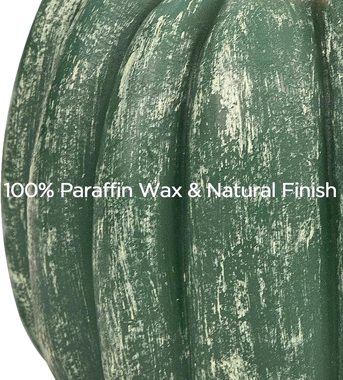 Fall Decorations for Home - Fall Decor - Flickering Flameless Wax Pumpkin LED Candle with Timer Remote - Autumn Party Decorations Indoor - Thanksgiving Battery Operated Candle Light for Mantel Table