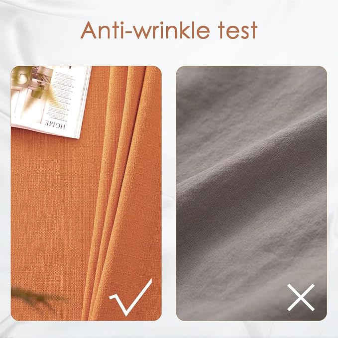 BALCONY & FALCON Rectangle Tablecloth Washable Wrinkle Resistant and Water Proof Table Cloth Decorative Linen Fabric Tablecloths for Dining Parties Kitchen Wedding and Outdoor Use (Pumpkin, 55x70)