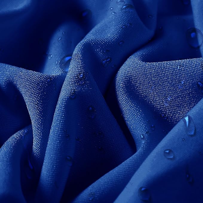 12 PCS Waterproof Stretch Spandex Folding Chair Covers, Dining Room Chair Slipcovers Protector for Wedding, Banquet, Party, Holidays, Celebration and Decoration（Royal Blue）