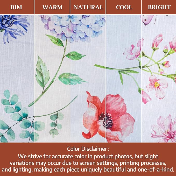 Maison d' Hermine Table Cloth Round Table 100% Cotton 69 Round Inches Tablecloth Reusable Decorative for Dining Kitchen Room Farmhouse Party Home Hotel Restaurant Spring Summer - Just Floral