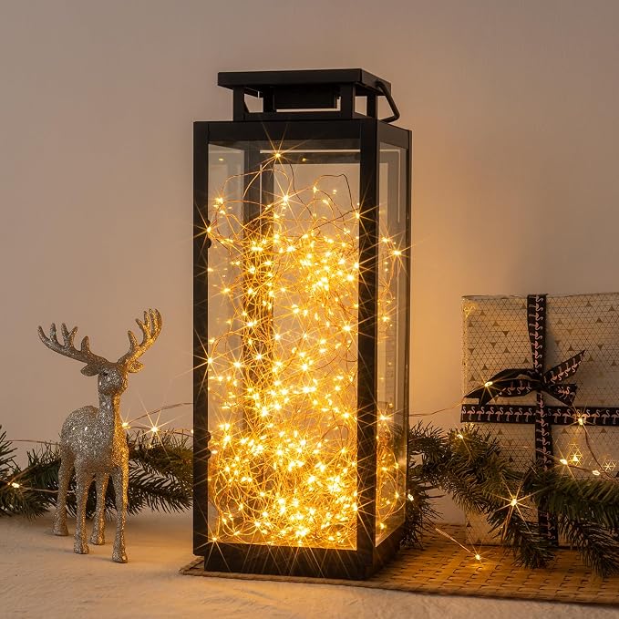 Solar String Lights for Outside,200FT 600 LEDs Solar Fairy Lights,Waterproof 8 Modes Button Outdoor String Light for Patio Garden Backyard Tree Wedding Christmas,Copper Wire,Warm White