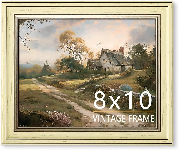 8x10 Picture Frame - Vintage Picture Frames for Tabletop & Wall Mount, 8 x 10 Photo Frame for Living Room, Bedroom, Office Décor & Father's Day Graduation Wedding Gift