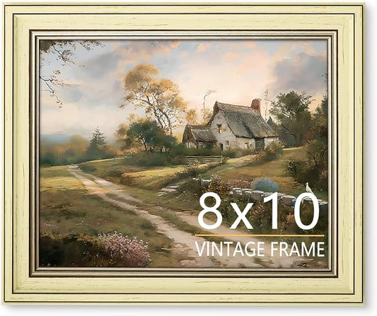 8x10 Picture Frame - Vintage Picture Frames for Tabletop & Wall Mount, 8 x 10 Photo Frame for Living Room, Bedroom, Office Décor & Father's Day Graduation Wedding Gift