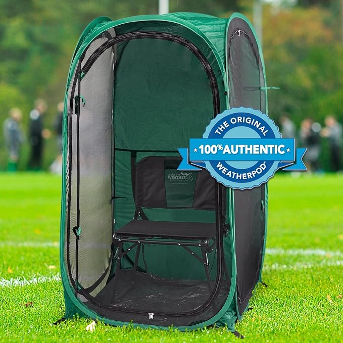 Under the Weather WeatherPod Tank MyPod™ Mesh 1-2 Person Pop-Up Screen Tent Pod - The Original Shark Tank - Keeps Out Bugs, Mosquitos with UPF 50 Sun Protection