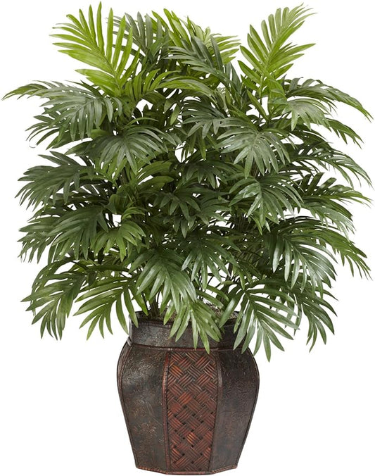 Nearly Natural Areca Palm with Vase Silk Plant, 38" x 27" x 25"