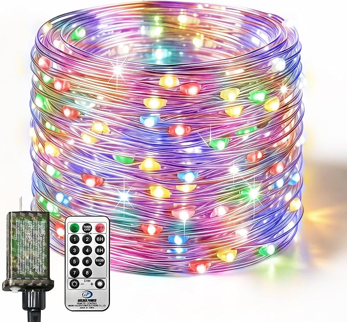 btfarm Fairy Lights Plug in with Remote, 66FT 200 LED Outdoor Twinkle Lights Waterproof with Timer, 8 Modes Indoor String Lights for Bedroom Patio Garden Wedding Christmas Decoration, Multicolor