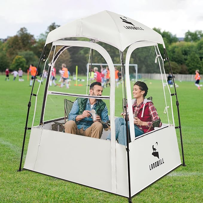 Pod All Weather Sports Tent, Outdoor Pop Up Bubble Clear 540° View Winter Tent for 1-2 Person, Instant Cold Weather Shelter with Rainfly for Soccer, Football, Softball & Other Sports Events