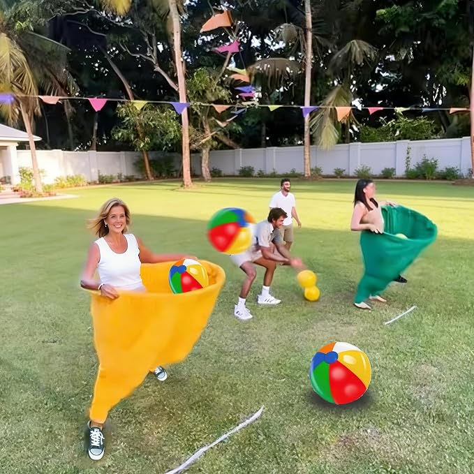 Granny Pants Yard Game Set,Outdoor Party Game Granny Pants Outdoor Game with Bouncy Balls and Air Pump Fun Family Reunion Backyard Games for Groups