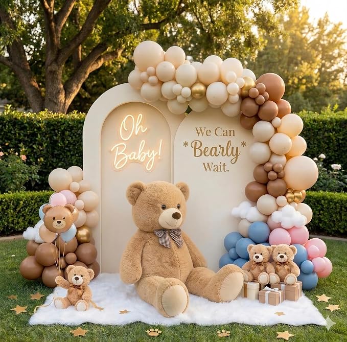 MaoGoLan 7Pcs Bulk Teddy Bears Stuffed Animals Baby Shower, Soft Small Stuffed Bears in Bulk, 13.5" Cuddly Mini Teddy Bears Centerpiece,Wedding,Party,Engagement