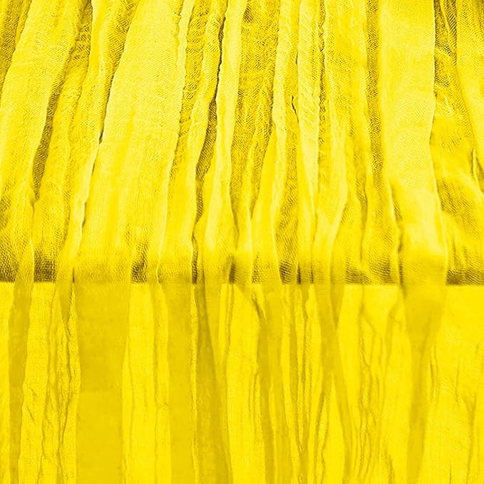 10 Pack Yellow Cheesecloth Table Runner 35x120 Inch 10Ft Rustic Gauze Cheese Cloth Table Runner Sheer Cheesecloth Table Runners for Wedding Party Bridal Shower Decoration