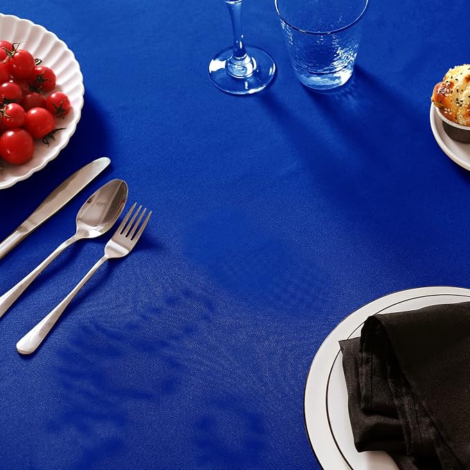 6 Pack Royal Blue Tablecloth 60 x 120 Inch Table Cloth for 8 Foot Rectangle Tables, Wrinkle Resistant Washable Polyester Fabric Table Covers for Party, Wedding,Dining,and Banquet