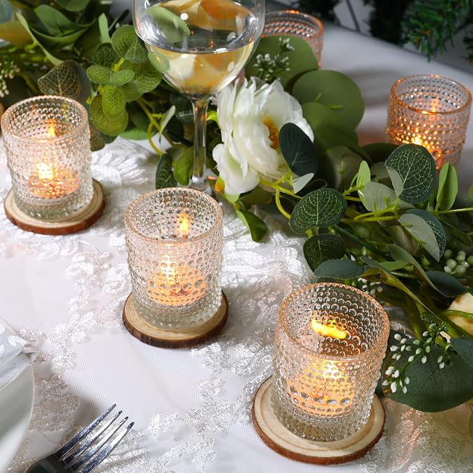 72pcs Votive Candle Holders - Wedding Decor, Clear Glass DIY Wax Filling Votives Candle Holders, Tea Light Candle Holder for Birthday Home Table Decoration（Clear,72）