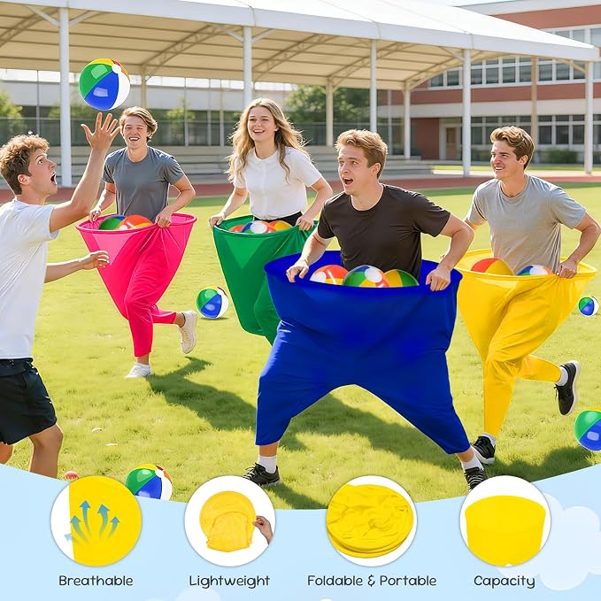 Granny Pants Yard Game Set, Granny Pants Party Outdoor Game with Bouncy Balls and Pump, Outdoor Tossing Games for Adults,Family Reunion Backyard Field Games Set