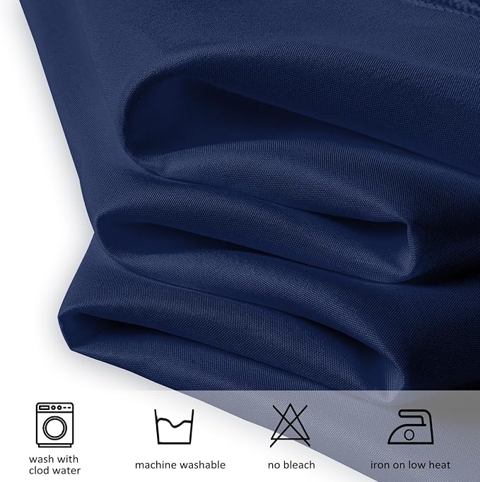 8 Pack Navy Blue Table Cloth 60x102 Inch Rectangle Tablecloths For 6 Foot Rectangle Tables, Wrinkle Resistant Washable Polyester Fabric Rectangular Table Cover For Dining Banquet Wedding Party