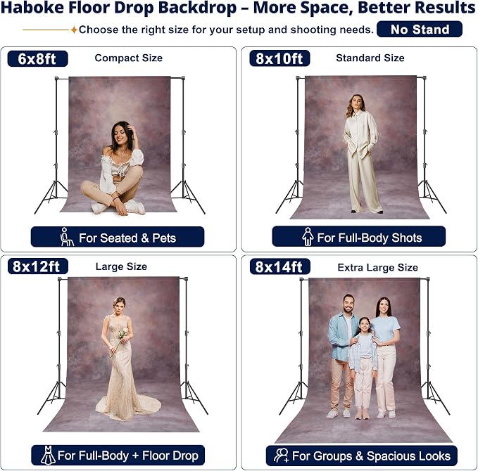 Abstract Professional Photography Backdrop for Portrait Photo Props Booth Background Photoshoot Studio with Polyester Fabric Roller Pocket on Top (8x12,Purple,No Stand)