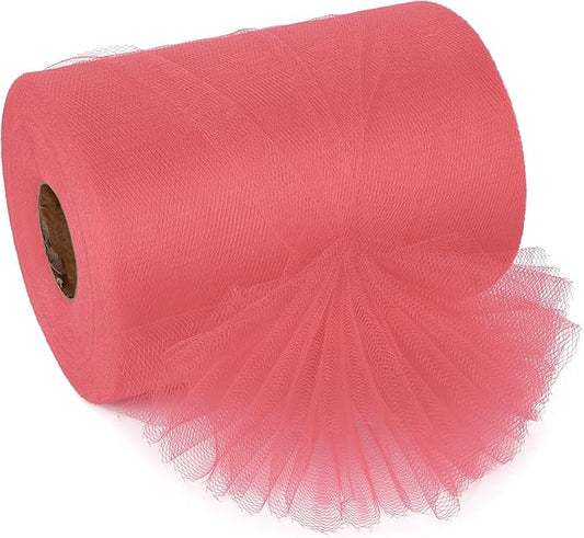 Carol Tulle Ribbon 6 Inch x 100 Yards Soft Mesh Fabric for DIY Crafts Wedding Decorations Sewing Gift Wrapping and More
