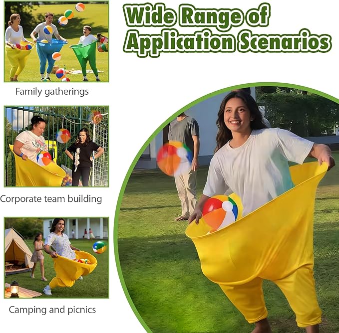 Granny Pants Yard Game, Granny Pants Outdoor Game with 4PCS Granny Pants, 20 Bouncy Balls & 2 Pump, Granny Pants Game for Family Reunions, BBQ Parties, Field Day Fun & Group Challenges