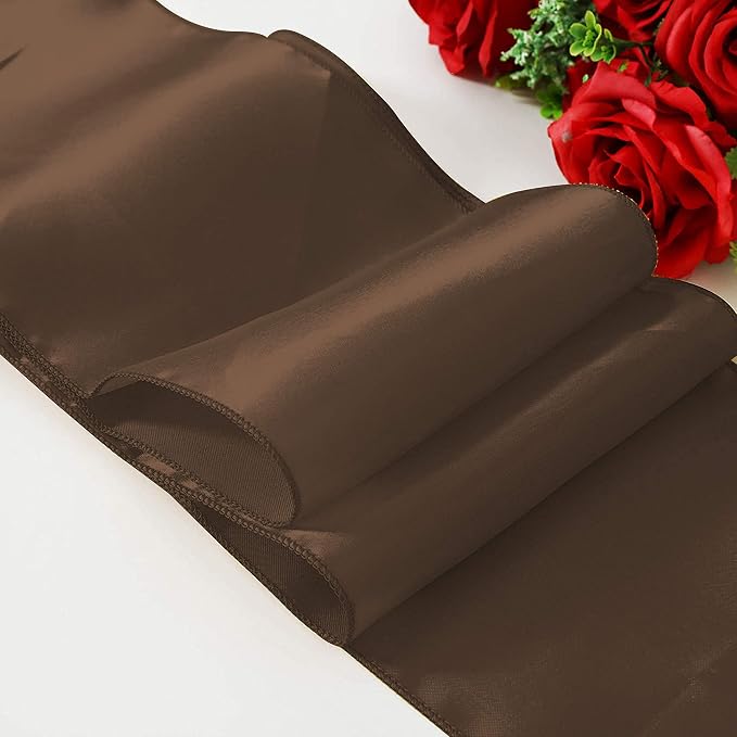 Obstal 10 PCS Satin Chair Sashes Bows for Wedding Reception- Universal Chair Cover Back Tie Supplies for Banquet, Party, Hotel Event Decorations