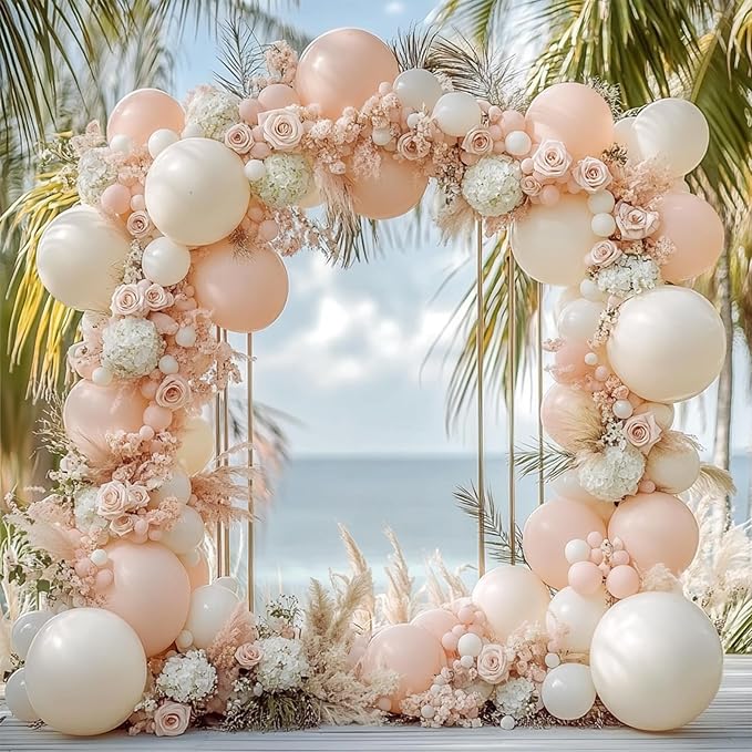 Light Pink Balloons, 98PCS Double Stuffed Blush Balloon Garland Arch Kit, 18/12/10/5 Inch Different Sizes for Birthday Party Graduation Wedding Anniversary Baby Shower Decorations