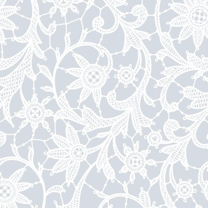 Exquisite Lace Table Cloth Round Table Plastic 12-Pack Lace Tablecloth 84 | White Floral Tablecloth Disposable | Wild Flower Party Decorations & Party Supplies