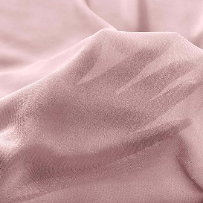MLMC Dusty Rose Chiffon Fabric by The Yard Pre-Cut Sheer Chiffon Arch Fabric 10 Yards Airy Continuous Draping Panels 60 inch Wide for Wedding Backdrop Craft Ceiling Decor