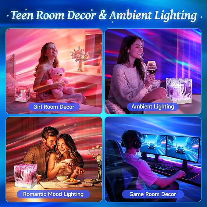 Galaxy Projector Night Light Projector Teen Girl Gifts Trendy Stuff,18-Color Lava Lamp LED Lights for Bedroom Mood Ambient Lighting,Birthday Gifts Northern Aurora Light Projector Dorm Decor Room Decor