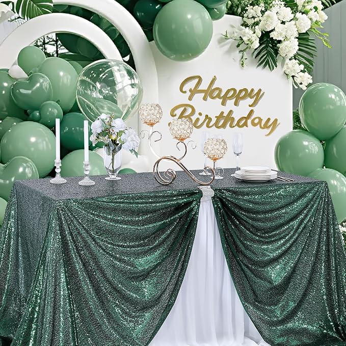 B-COOL Sparkle Sequin Tablecloth Rectangle: Table Cloth Linen Glitter Cake Table Cloth for Wedding Party Banquet Christmas Birthday 50x80 Inch