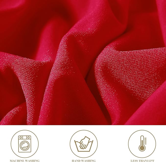 magalo 12 Pack Red Spandex Folding Waterproof Chair Cover, Stretch Chair Cover Protector for Wedding, Party, Dining Banquet and Other Special Events