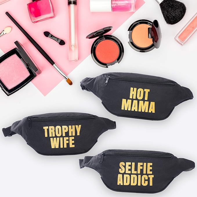 Bachelorette Fanny Pack Set (12 pack) Includes Bride Fanny Pack I Fanny Packs for Bachelorette Party Favors I Bride Tribe Funny Fanny Packs