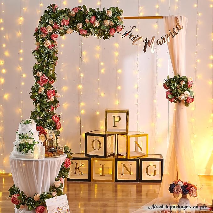 Artificial Flower Garland 3pcs 5.9ft Champagne Pink Floral Peony Vine Decor | PONKING Fake Rose Vine Flowers Hanging Faux Roses String for Room Party Home Wedding Birthday Wall Arch Decoration