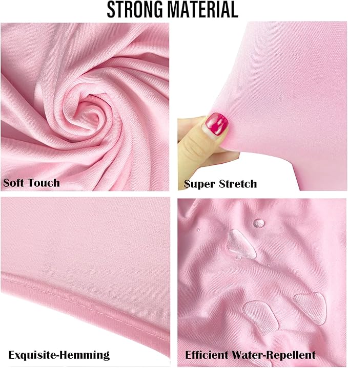 40PCS Stretch Spandex Folding Waterproof Chair Covers,Universal Fitted Chair Cover Protector for Wedding Party Banquet Holidays Celebration Decoration(Pink)