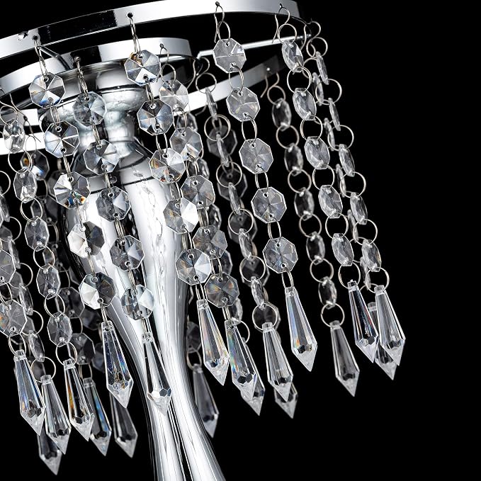 Silver Vase Stand Table: 10.2in Wedding Centerpieces, Set of 2 | High End Crystal Design Vase Stand for Wedding Party Reception Birthday Event Home, Tall Table Center Piece