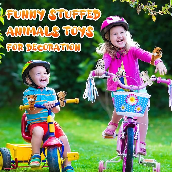 Lenwen 8 Pcs Stuffed Tiger Leopard Animals Slap Bracelets for Kids 8.66 Inch Back to School Plush Animal Bracelets Adopt a Tiger Cheetah Party Favors Wrist Slap Snap Band Toy for Boys Girls Birthday