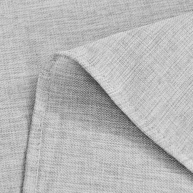 Hiasan 2 Pack Faux Linen Square Tablecloth - Wrinkle and Stain Resistant Washable Table Cloth for Kitchen Dining Room Holiday Table Cover for Party Dinner, Light Grey, 54 x 54 Inch