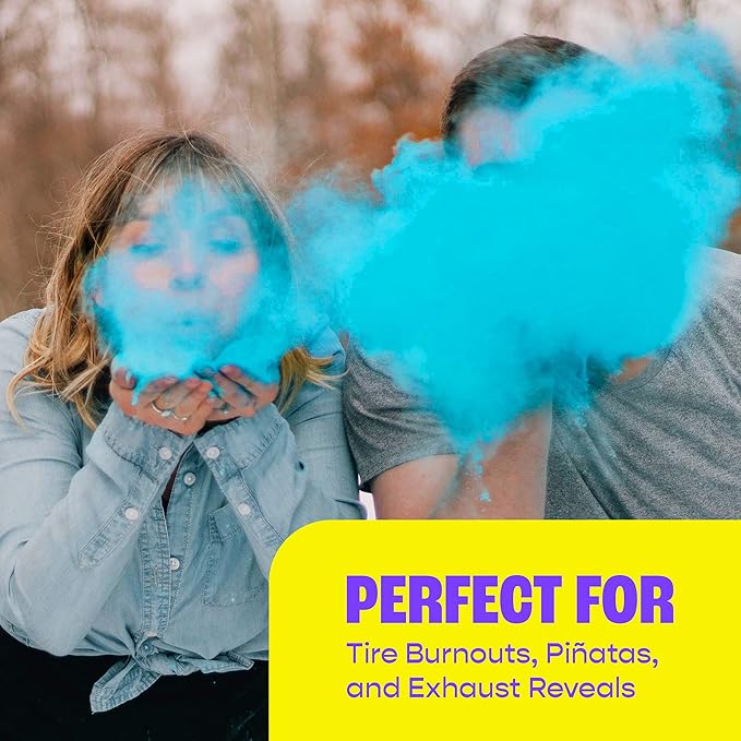 Chameleon Colors Blue Gender Reveal Powder Bags, Two 1 lb Bags, Vibrant Blue Color, Powder for Baby Boy Gender Reveal, Easy-Open Bags, Easy Cleanup, Non-Toxic