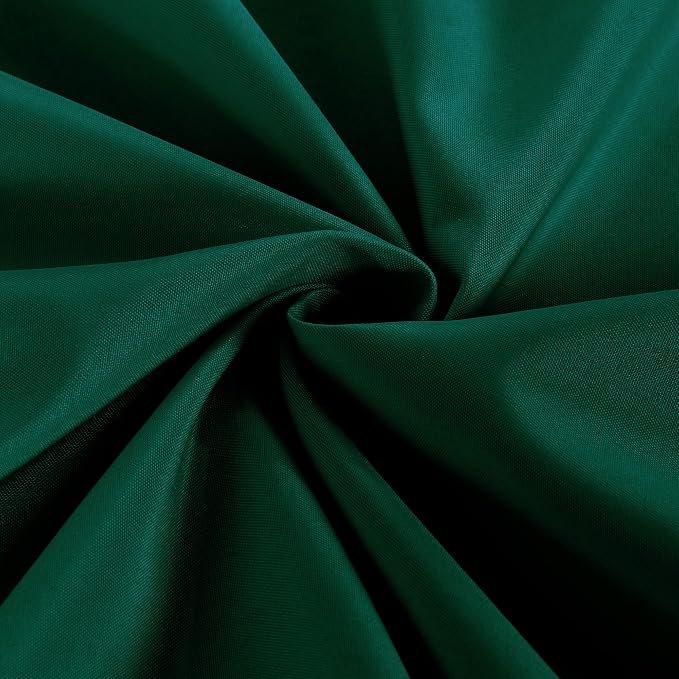 Obstal 2 Pack Blackish Green Table Cloths for 4 Foot Rectangle Tables - Water Resistant Washable Fabric Polyester Rectangle Table Cover Protector for Wedding, Banquet and Trade Shows