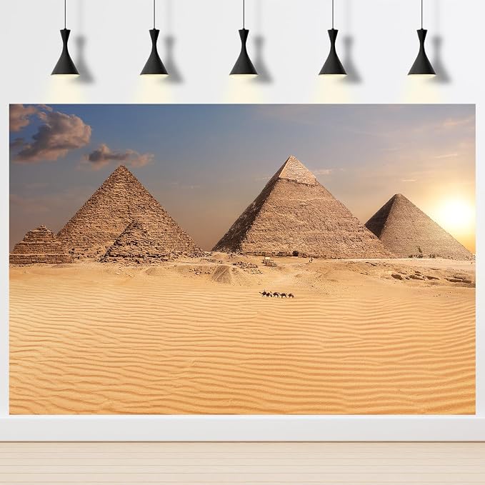 Egypt Backdrop Desert Egyptian Pyramid Ancient Egypt Scene Photography Background Egyptian Travel Themed Party Decorations Supplies Adults Travel Portraits Photo Shoot Studio Props Decor 7x5ft